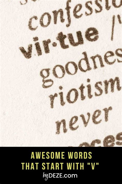 185 Positive Words That Start With V - byDeze