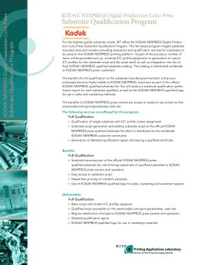 Fillable Online printlab rit Kodak - Printing Applications Laboratory ...