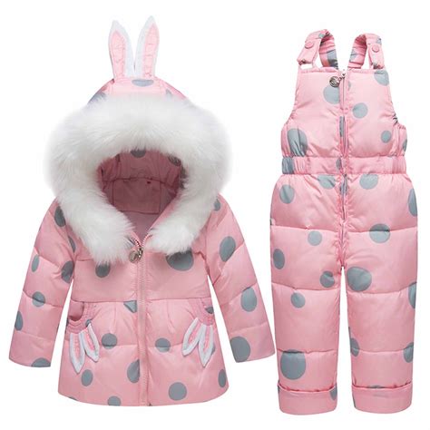 Hicidod Girls Snow Suit Winter Thicken Warm Toddler Snow Pants And ...