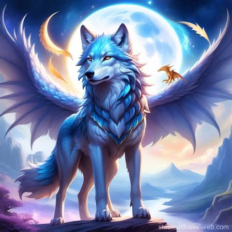 wolf dragon mythical creature hybrid Prompts | Stable Diffusion Online