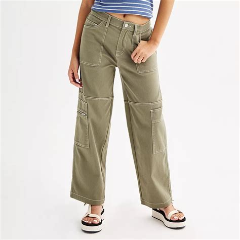 Juniors' Almost Famous Twill High Rise Skater Cargo Pants