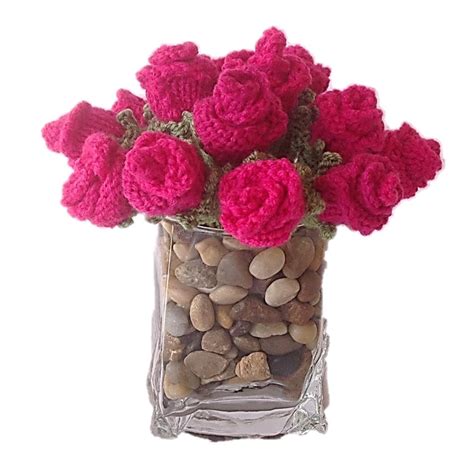 Image result for Knitted Rosebud Pattern