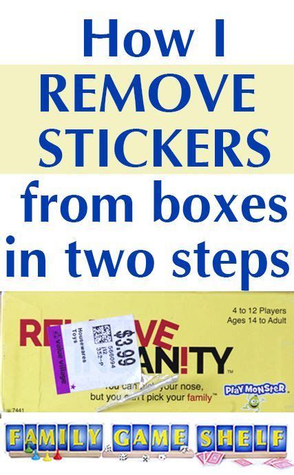 Image result for How to Remove a Price Sticker Off a Box without Ruining the Box