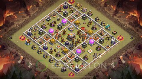 Town Hall 11 War COC Base Layout with Copy Link • TH11, Anti 2 Stars ...