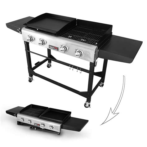 4-Burner Gas Grill and Griddle Combo with Cover | Royal Gourmet