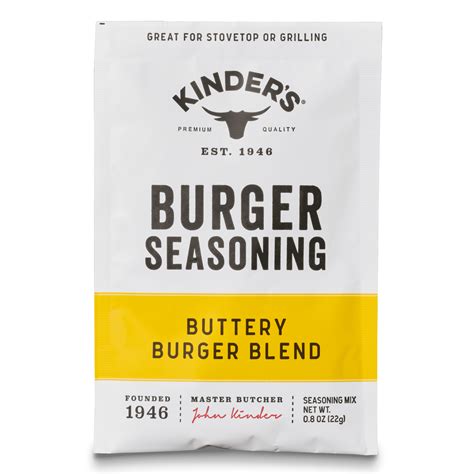 Kinder's Buttery Burger Seasoning, 0.8 oz Packet - Walmart.com
