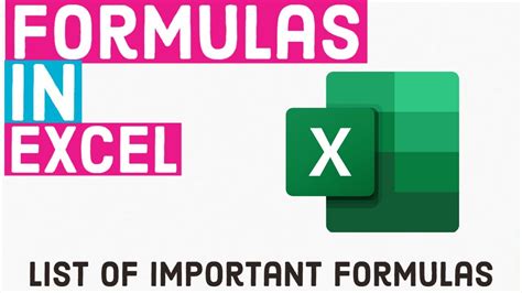 Image result for YouTube Tutorials On Excel Formulas