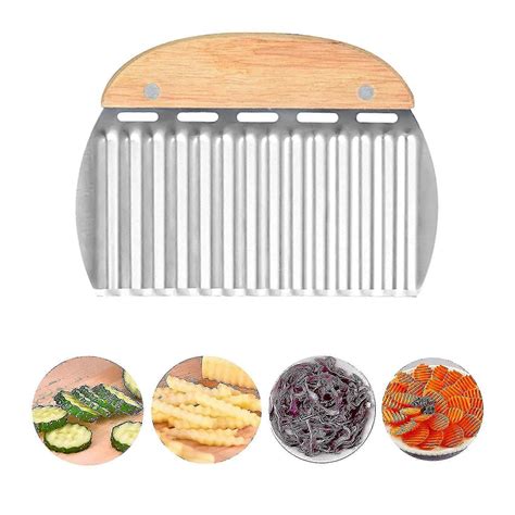 Stainless Steel Wave Cutter, Wave Knife Potato Cutter For Potatoes ...