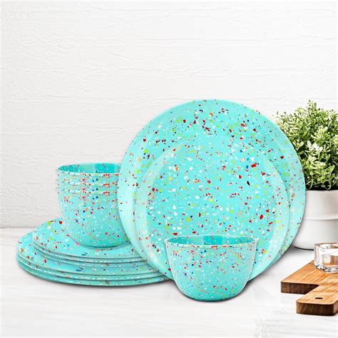 Buy Zak Designs Melamine Dinnerware Set, 12-Piece, Service for 4 ...