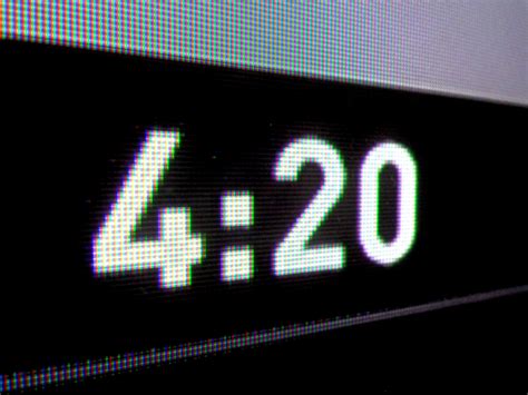 4:20 – Digital Time Display Reading Twenty Minutes past Four O’Clock ...
