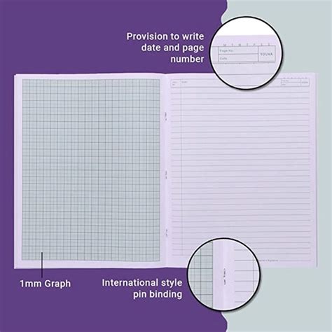 Youva Graph Ruled Notebook - 64 Pages - 22*28cm