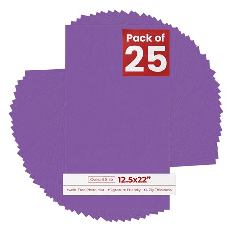 Purple Iris 12.5x22 Uncut Mat Board - Blank Sheets, No Opening, Color ...