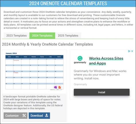 Image result for Insert Planner Calendar in OneNote