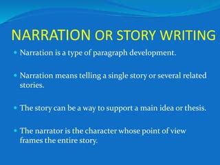 Image result for Narration Pattern of Development