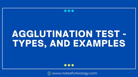 Agglutination test - types, and examples - Best Biology Notes, Reference, Articles