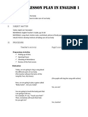 Image result for Language Learning Lesson Plan Example