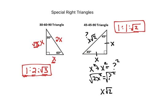 Image result for Geometry Special Right Triangles