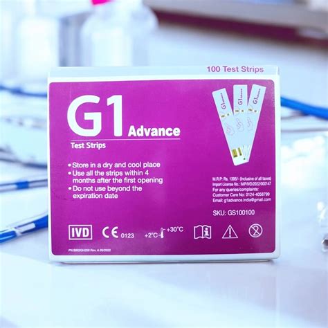 G1 Advanced Glucometer Test Strips 100 Strips Pack (2x50) – MedineedsIndia