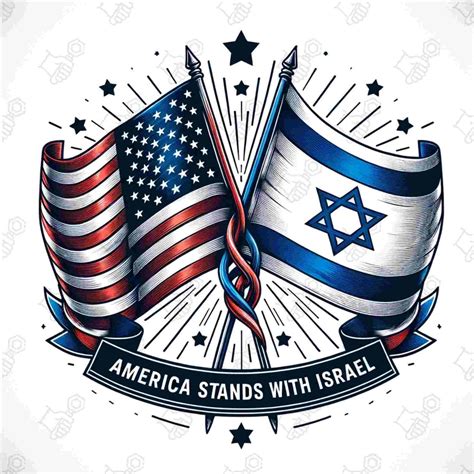 Alliance Art - USA & Israel Flags - America Stands With Israel Digital ...