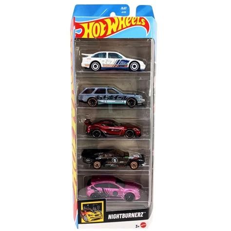 Hot Wheels Car 2025 Nightburnerz Pack of 5 (87 Ford Sierra Cosworth ...