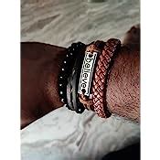 Buy University Trendz Metal Leather Natural Stone Beads Inspirational ...