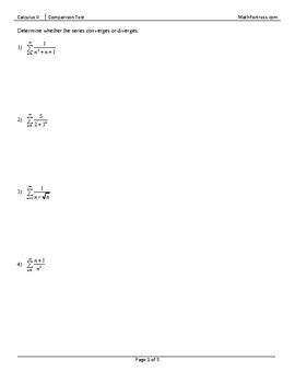 Image result for Comparison Test Math