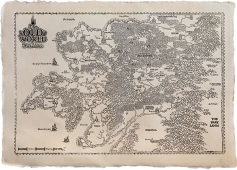 The Old World of Warhammer Illustrated Map Hand Printed on - Etsy Finland