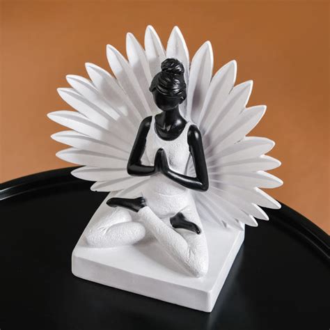 Lotus Yoga Pose Sculpture Online - Premium Decor Object | Nestasia