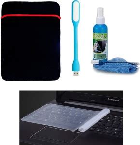 XBOLT 14 Inch Sleeve, Keyguard, USB Light Accessories Combo For Laptop ...