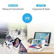 Buy Vbiger Smart Charging Station Dock & Organizer 6-Port USB Charging ...