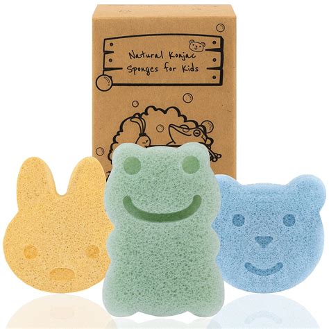 Amazon.com: myHomeBody Konjac Baby Sponge for Bathing, Cute Shapes ...