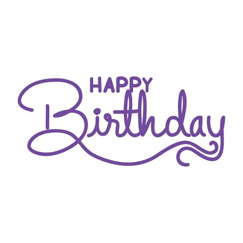 Purple Happy Birthday