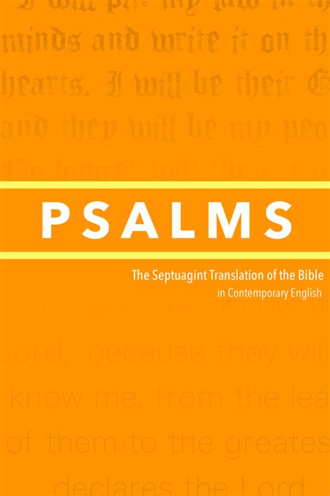 Psalms: The Septuagint Translation of the Bible in Contemporary English ...