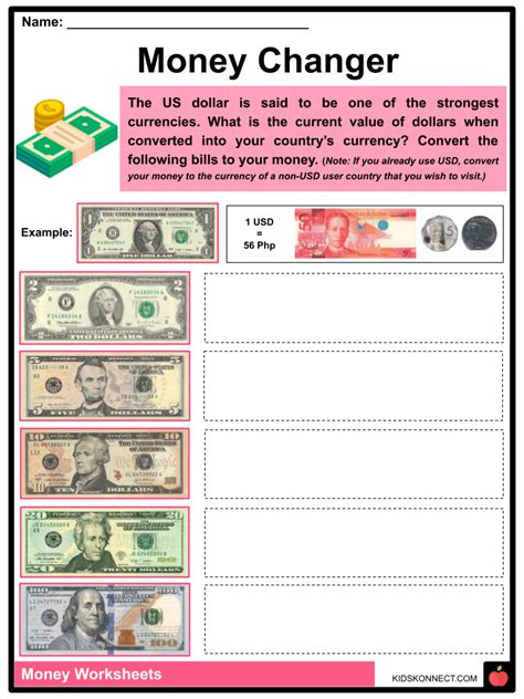 Worksheets for Learning Money 的图像结果