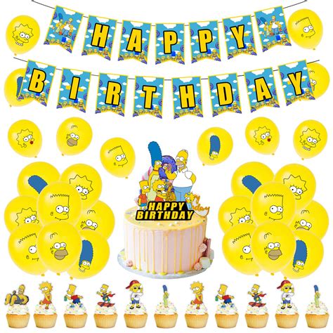 Buy Party Supplies The Simpsons Birthday Decorations The Simpsons ...