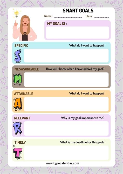 Image result for Smart Goals Printable