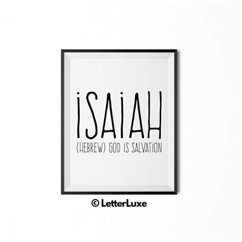 Isaiah Meaning Of Name