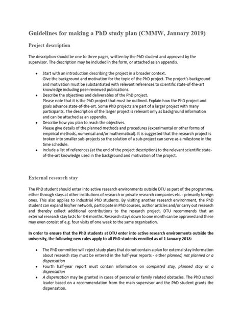 PhD Study Plan Sample 的图像结果