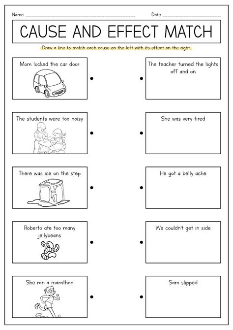 Cause And Effect Worksheets Kindergarten - Printable And Enjoyable Learning