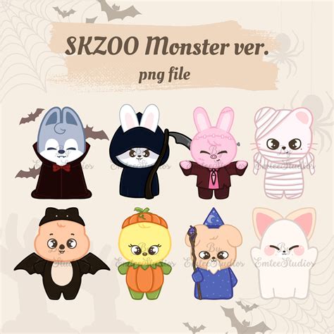 Stray Kids SKZOO Monster Version Clipart | PNG, Transparent Background ...