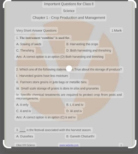 Image result for Class 8 Science Chapter 1 Important Questions