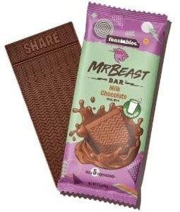 Feastable Mr Beast Feastables Milk Chocolate Delicious Smooth & Creamy ...