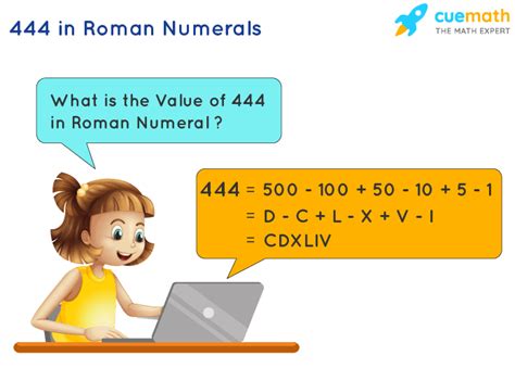 444 in Roman Numerals - How to Write 444 in Roman Numerals?