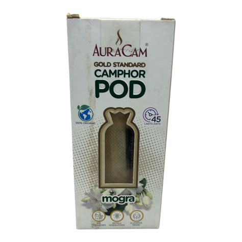 Auracam Camphor Pod Mogra Flavour - Aromatic Natural Air Purifier & Mo ...