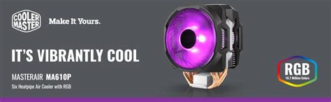 Cooler Master MA610P RGB CPU Air Cooler 6 CDC Heat Pipes Master Fan ...