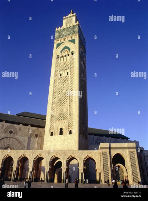 Mosque of Hassan 11 Archways columns Carved stone Muslim place of ...