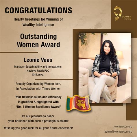 Leonie Vaas has bagged Outstanding Women Award