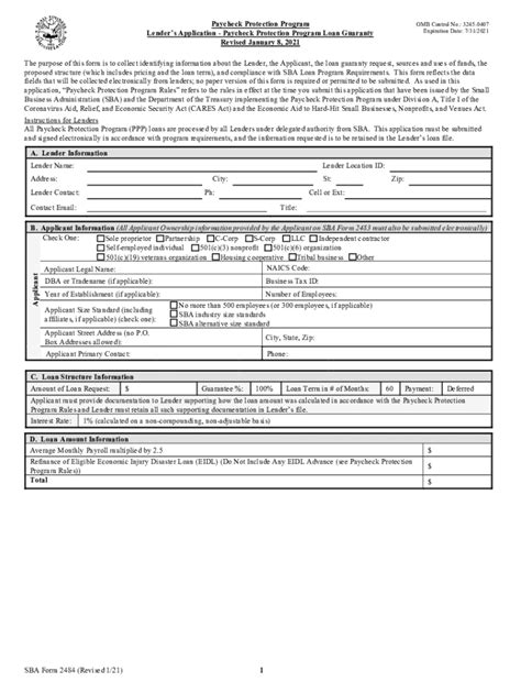 Paycheck Protection Program Borrower Application Form 的图像结果