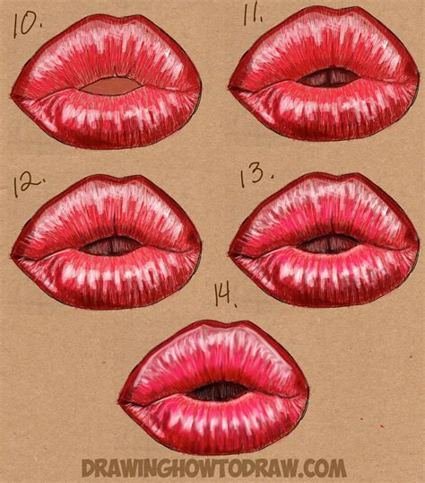 How to Draw Kissy Kissing Puckering Sexy Lips - How to Draw Step by ...