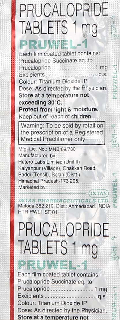 Pruwel 1 MG Tablet (10): Uses, Side Effects, Price & Dosage | PharmEasy